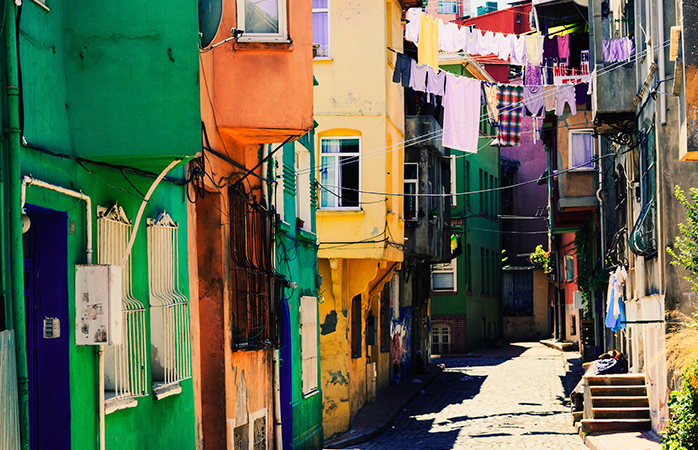 Renkli semtler- Balat, İstanbul, Türkiye.