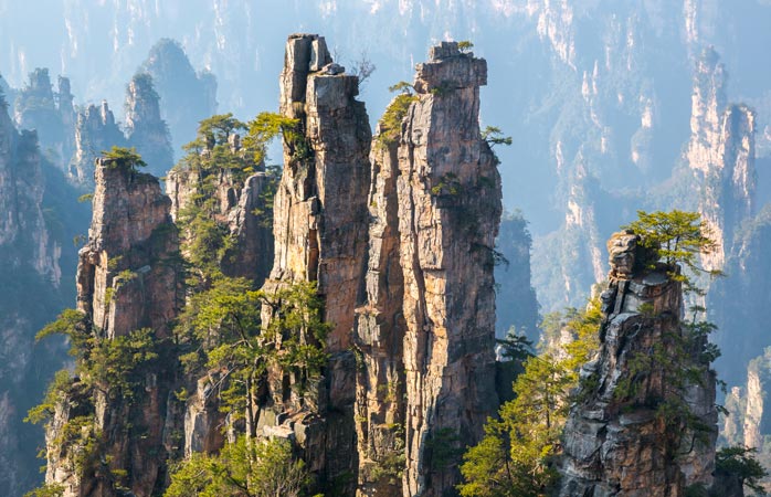 en ilginç yerler - Çin'in Hunan eyaleti bu heybetli kaya sütunlarına ev sahipliği yapıyor