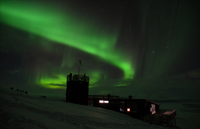 Kuzey Işıkları otelleri- Kuzey Işıkları, Nuolja Dağı’ndaki Aurora Sky Station.