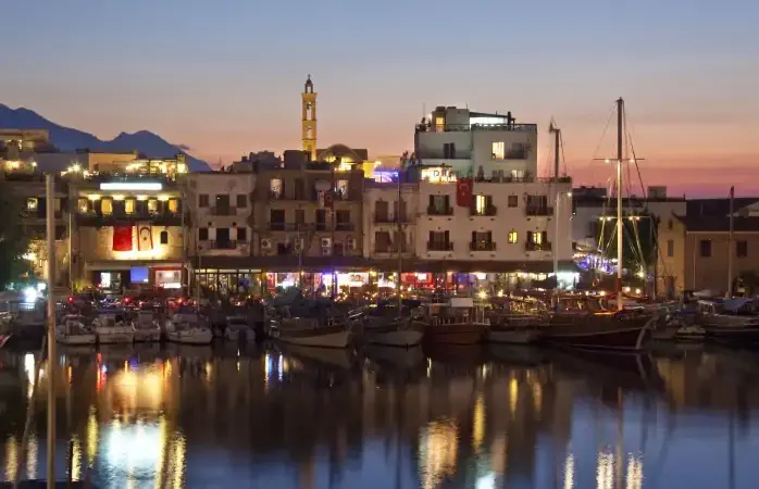 The harbor at Kyrenia (Girne) in the Turkish Republic of Northern Cyprus.