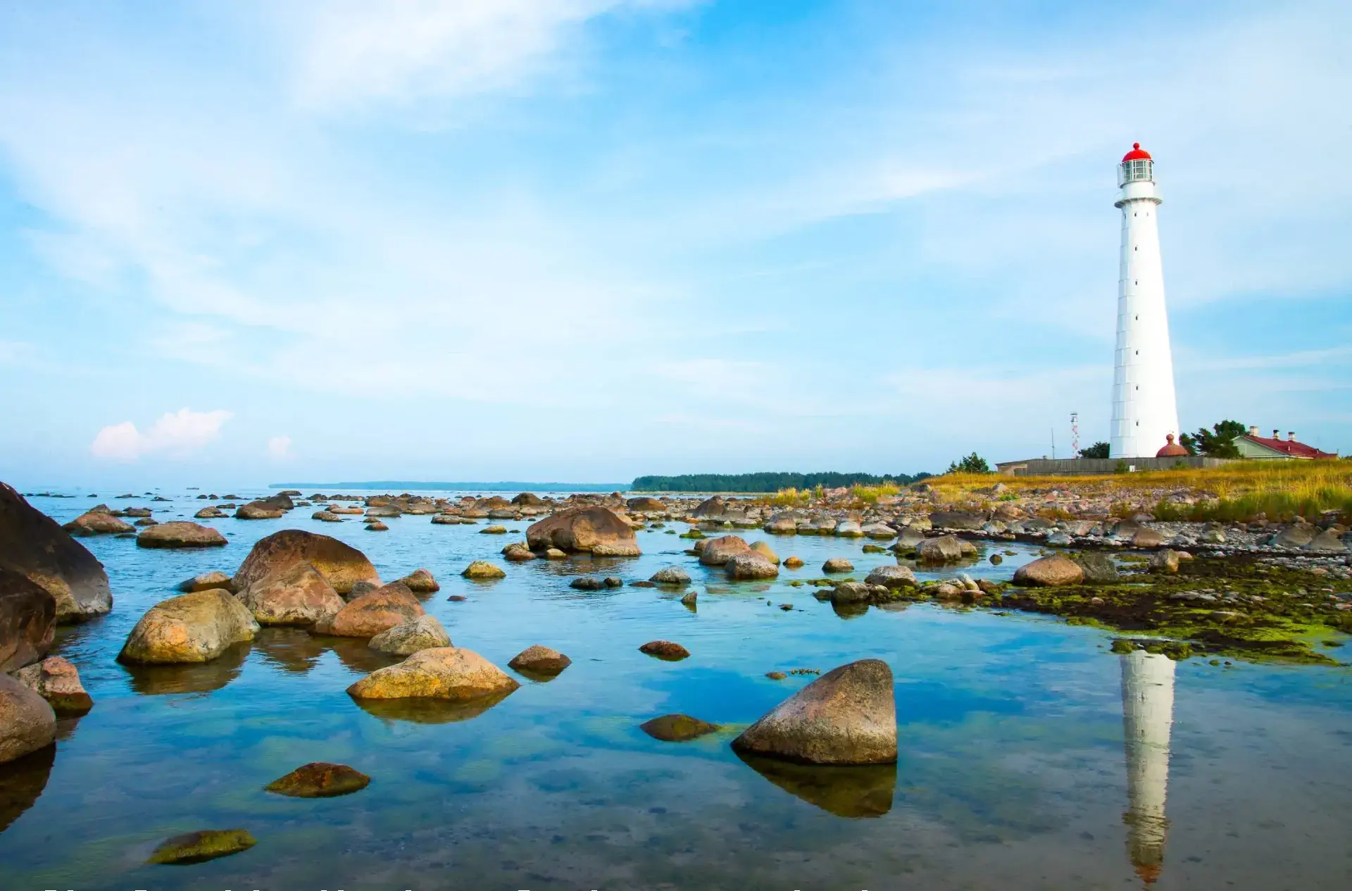 Hiiumaa adasında deniz feneri, Estonya.